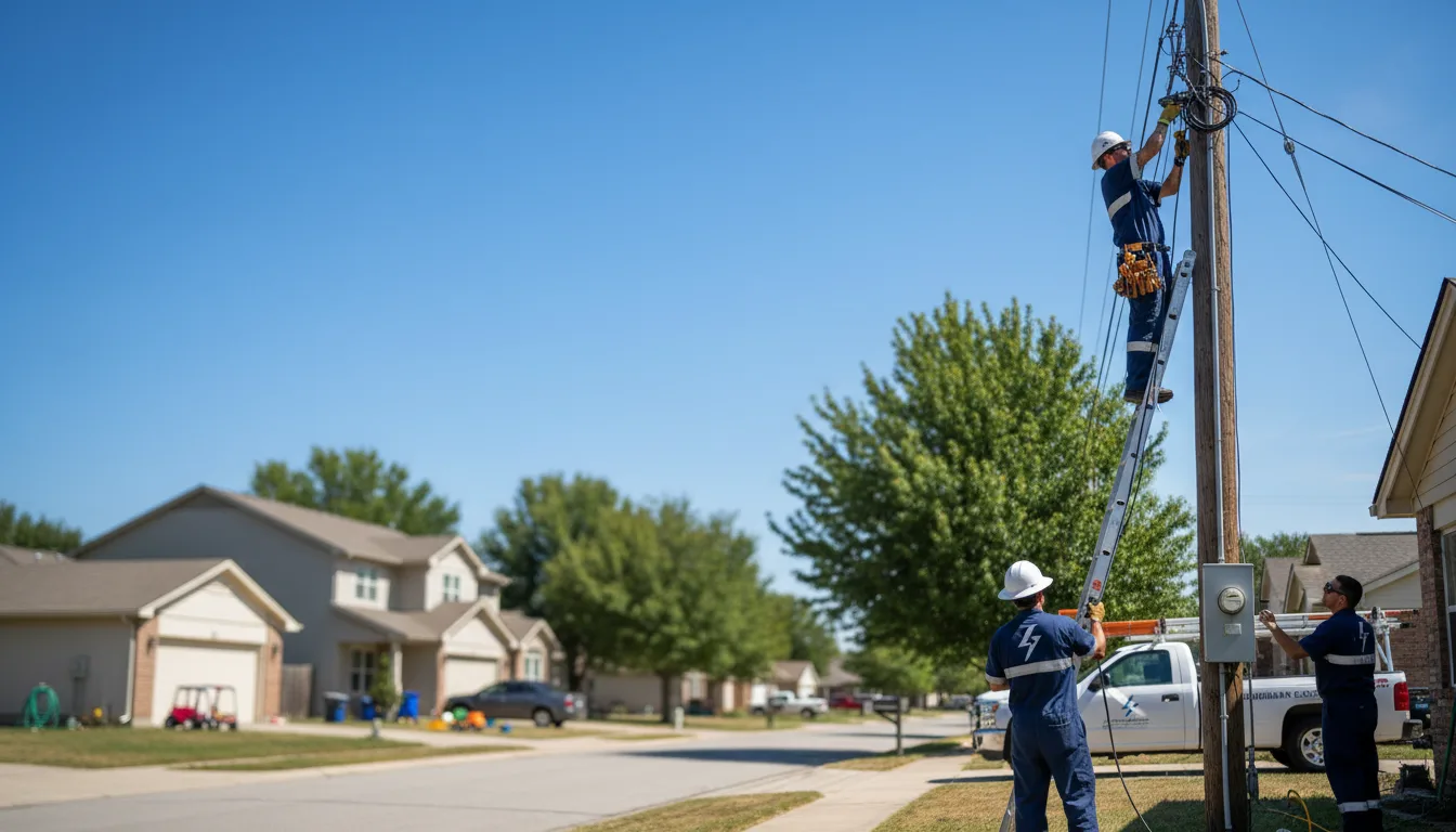 Residential electrician providing installation services in Brookside, DE